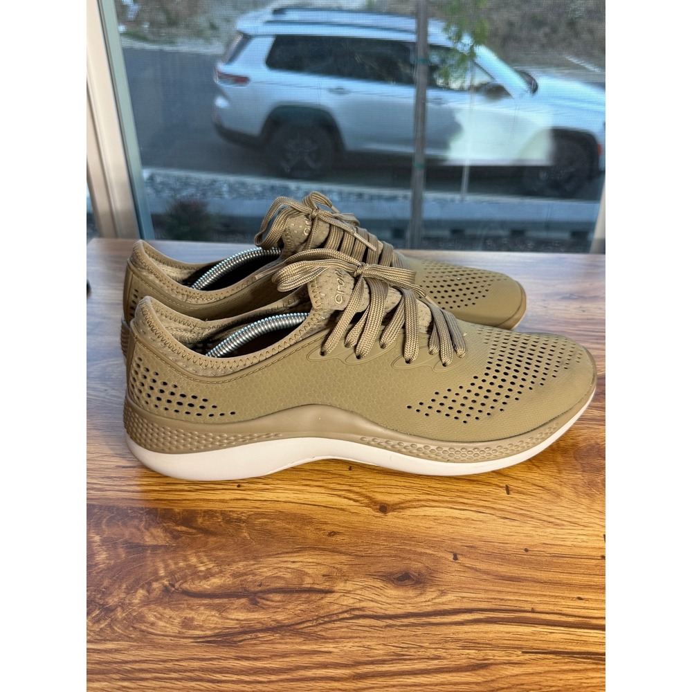 Crocs LiteRide 360 Pacer Mens Khaki Tan Sneakers 206715 Size 12